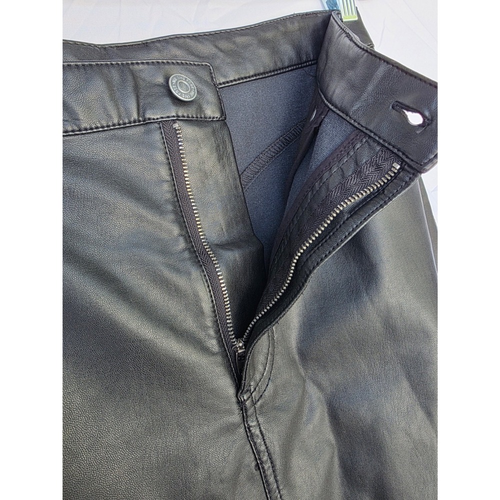 Free People City Slicker Vegan Leather Maxi Skirt Black High Back Slit SZ 2 NWT - Picture 8 of 13